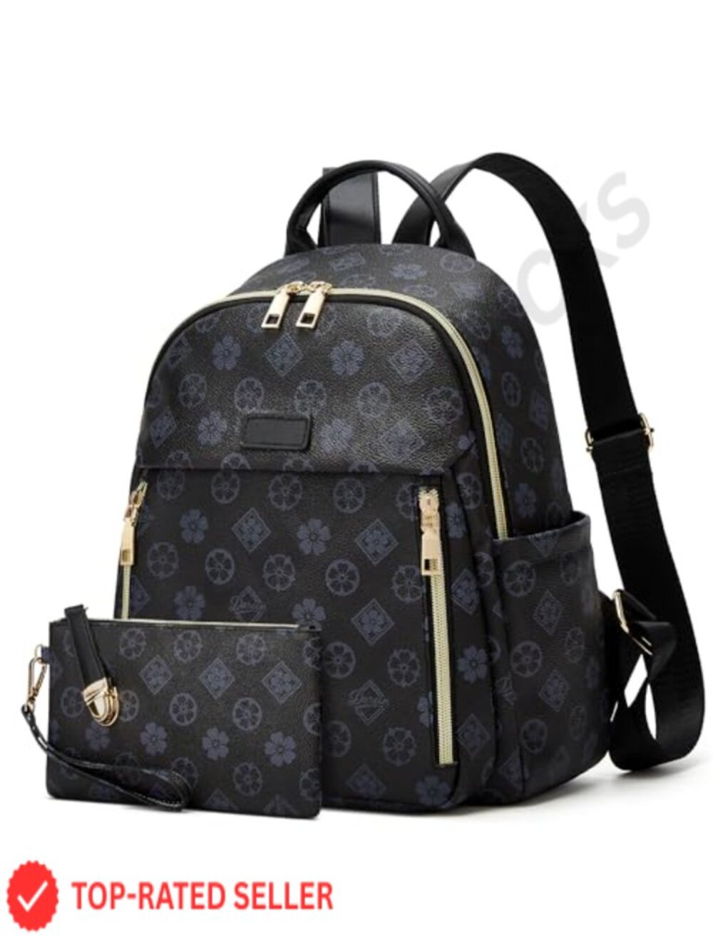 Mini PU Leather Backpack for Women, Small Casual Daypack, Fits 11 inch Laptop